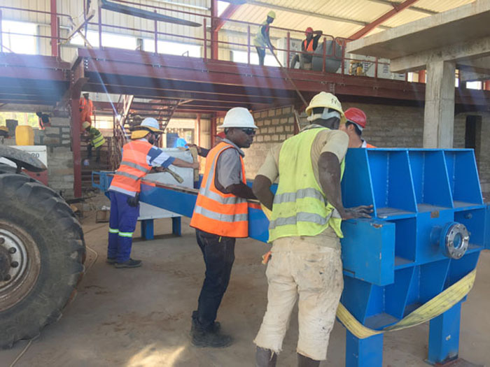 Tanzania cassava flour processing project installation video