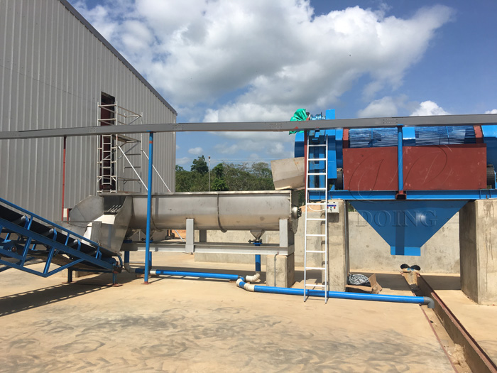 Cassava flour processing flow chart