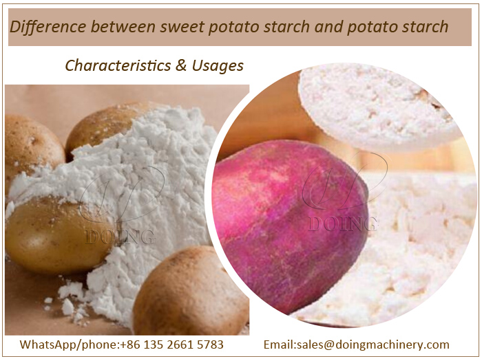 Difference between sweet potato starch and potato starch