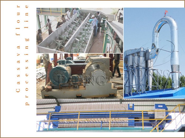 Cassava flour processing machine