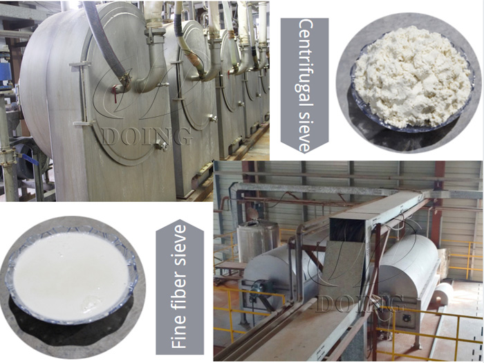 How to remove impurities in sweet potato starch production?