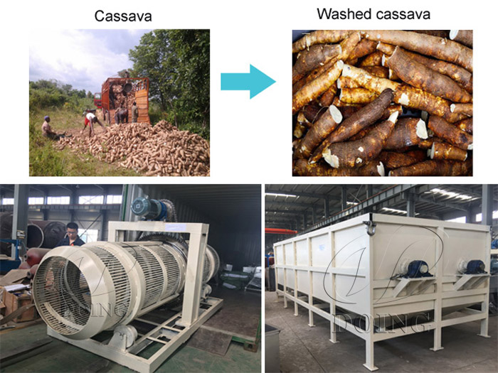 Cassava washing mahcine to clean cassava root