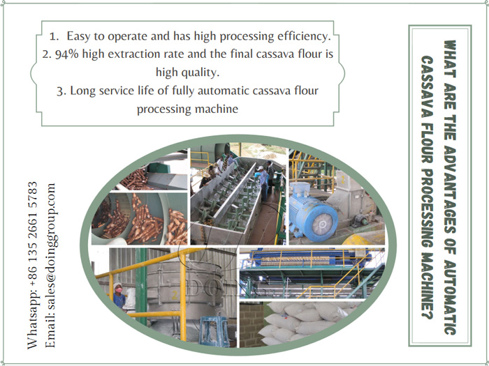 What are the advantages of automatic cassava flour processing machine?