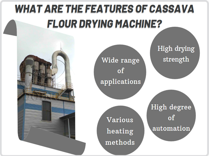What are the features of cassava flour drying machine?