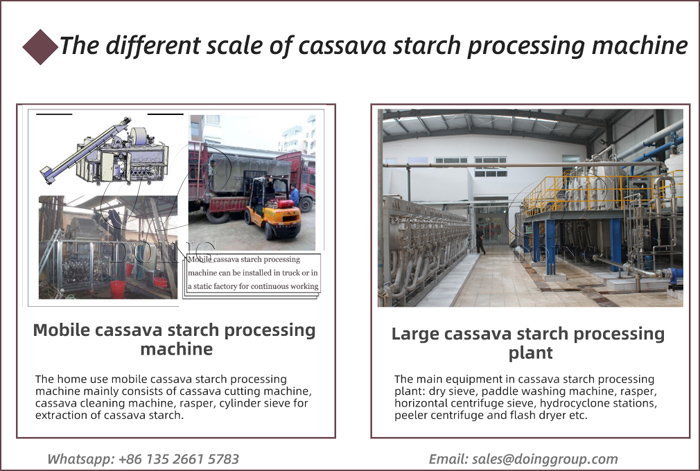 production machine of starch from cassava
