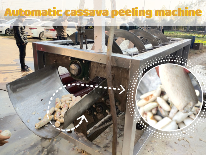The working principle of automatic cassava peeling machine