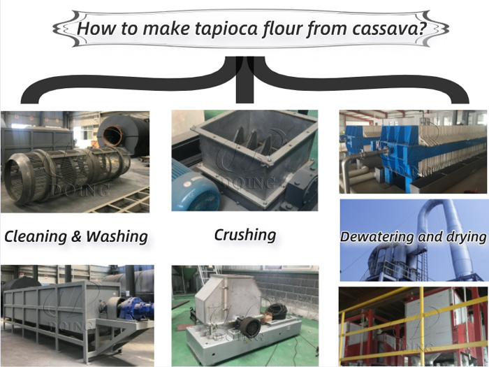 make tapioca flour from cassava