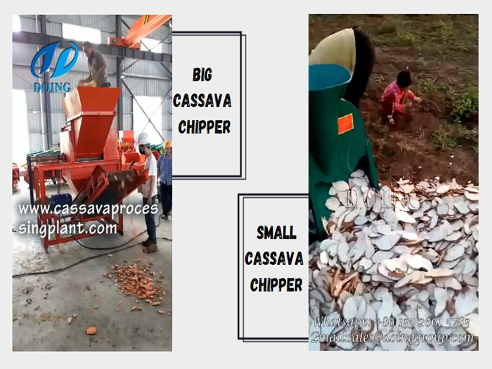 Big cassava chipper amd small cassava chips cutting machine