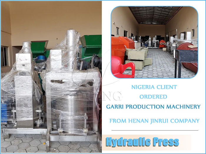 Nigeria client ordered garri production machinery on date April 4th