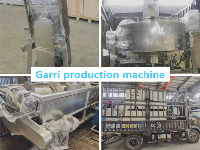 garri production machine were packed