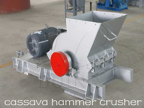 Côte d'Ivoire customer bought a 1 ton per hour cassava hammer crusher from HENAN JINRUI