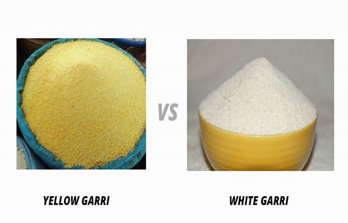 yellow garri and white garri