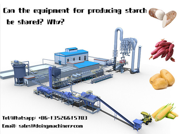 Can the equipment for producing starch be shared? Why?