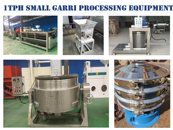 Cameroonian customers order 1TPH small garri processing equipment