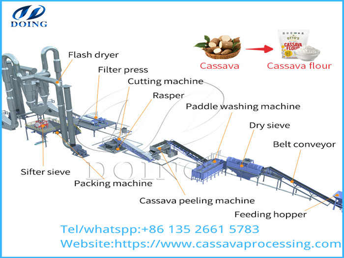 cassava flour processing plant