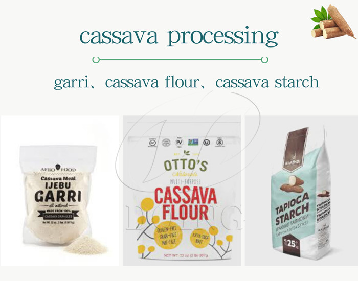 different cassava processing