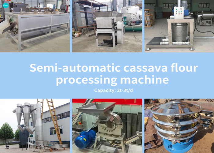 semi-automatic cassava flour processing machine