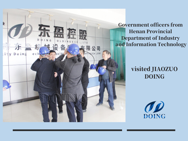 Government officers from Henan Provincial Department of Industry and Information Technology visited JIAOZUO DOING