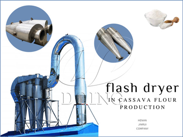 How to improve the efficiency of the flash dryer in cassava flour production?