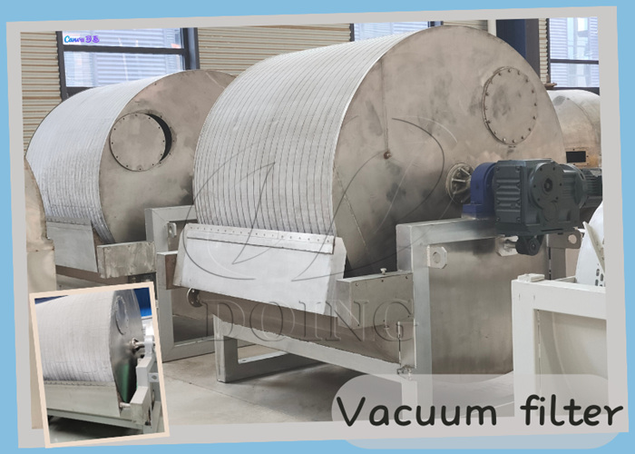 vacuum filter for starch processing
