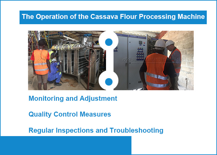 the normal operation of cassava flour processing machine