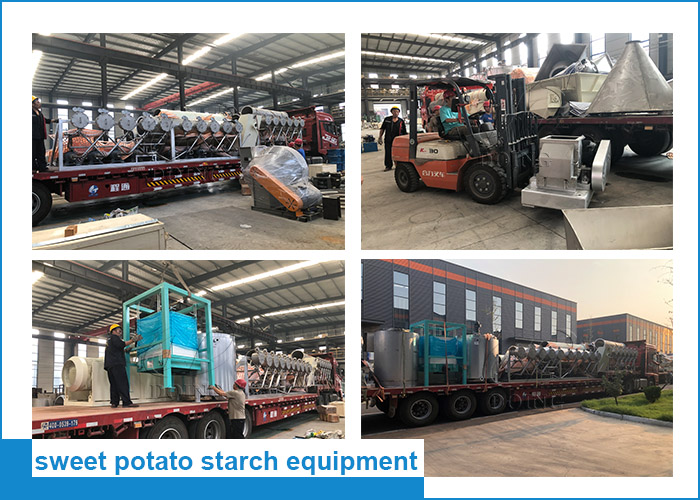 sweet potato starch equipment is being loaded