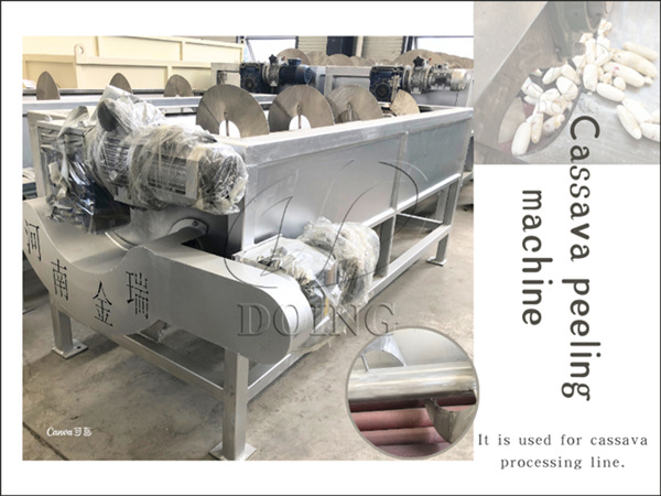 The 1t/h cassava peeling machine purchased by a Filipino customer from Henan Jinrui Company has been shipped