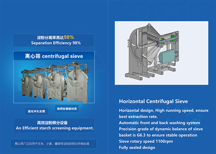 horizontal centrifugal sieve