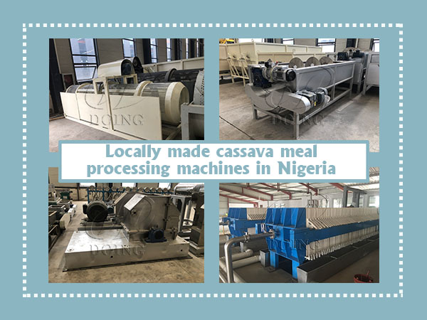 Locally made cassava meal processing machines in Nigeria