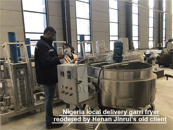 Nigeria local delivery garri fryer reordered by Henan Jinrui’s old client