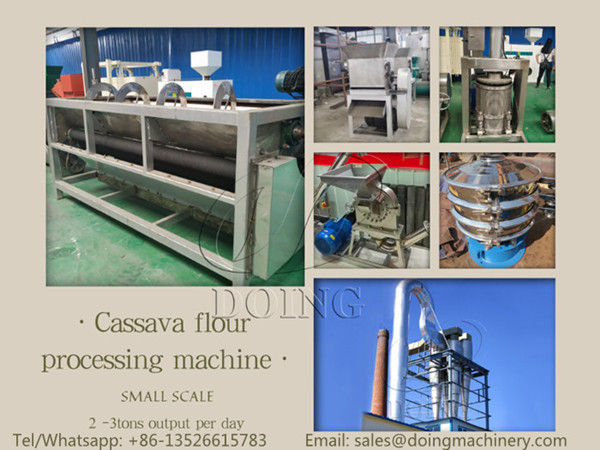 A Central and African customer ordered a small cassava flour production line