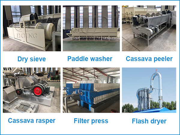2 tpd manioc flour production line machinery list and price 