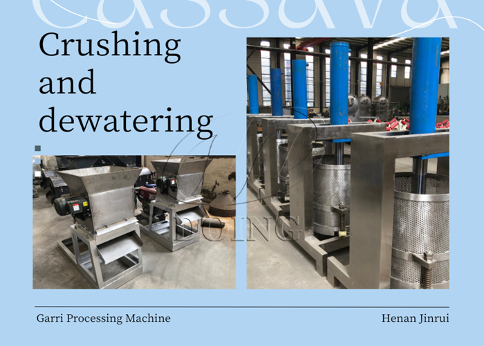 garri crushing and dewatering stage