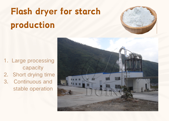 cassava powder drying machine
