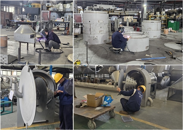 henan jinrui workers are manufacturing machines