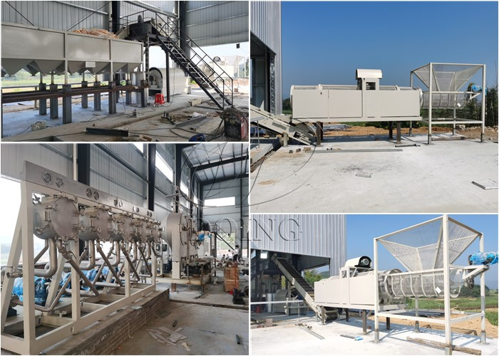 the installation of sweet potato starch processing machine