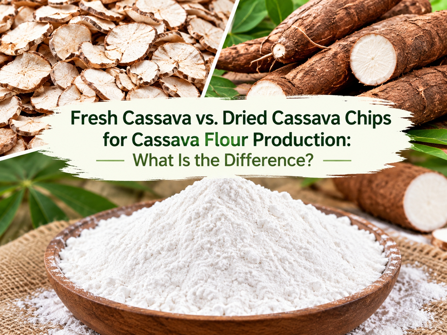 Fresh Cassava vs. Dried Cassava Chips for Cassava Flour Production: What Is the Difference?