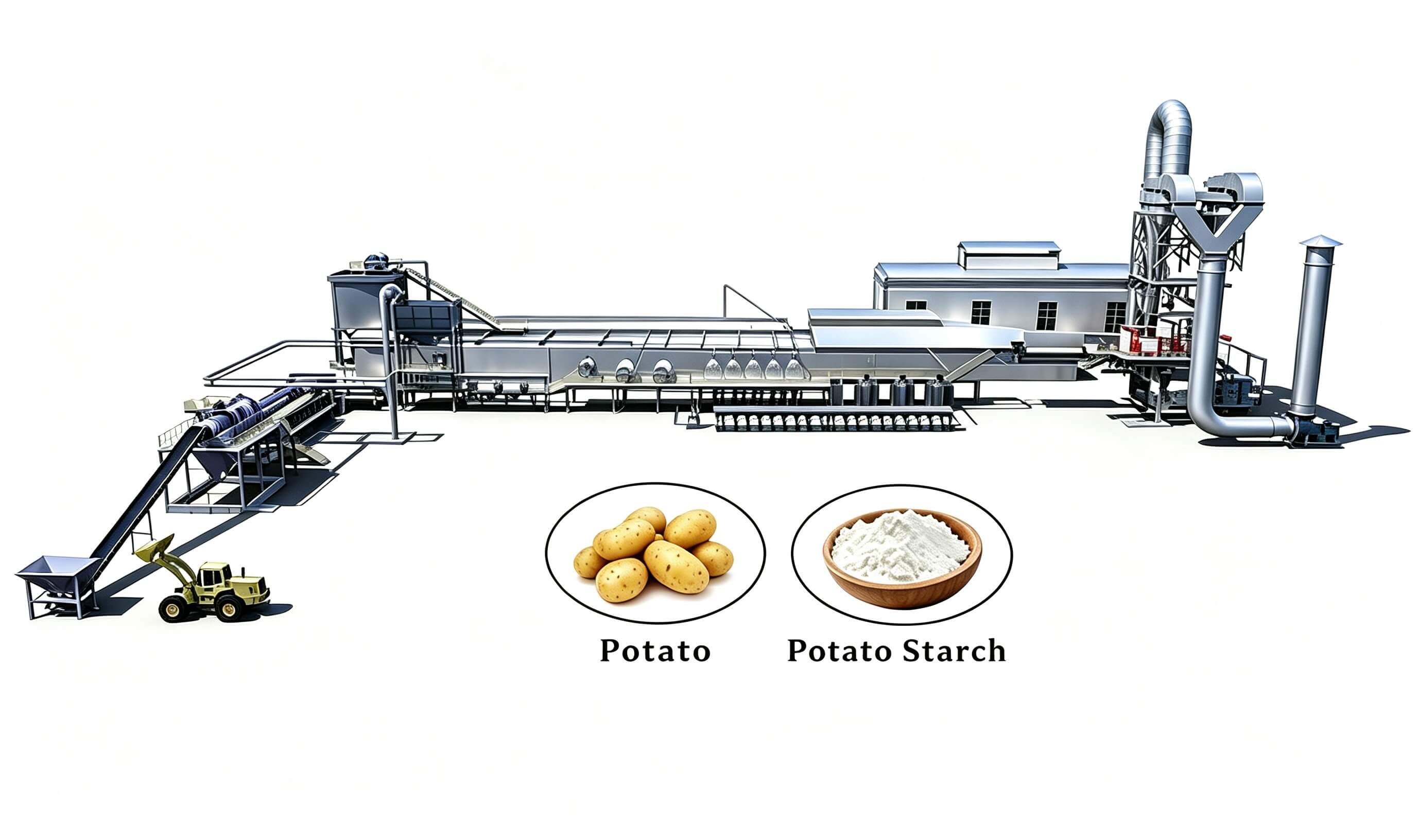 Ligne de transformation de fécule de pomme de terre