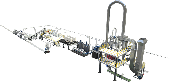 Large scale cassava starch processing machine