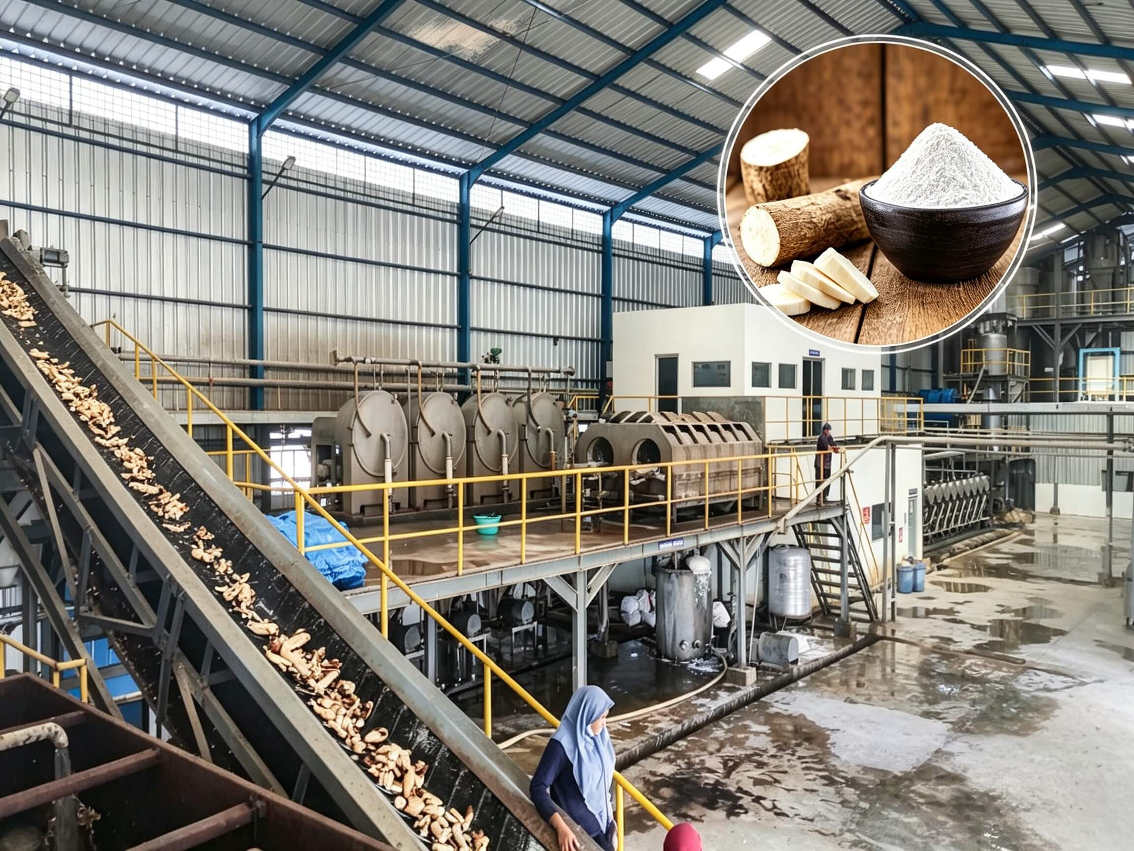 Cassava starch processing machine