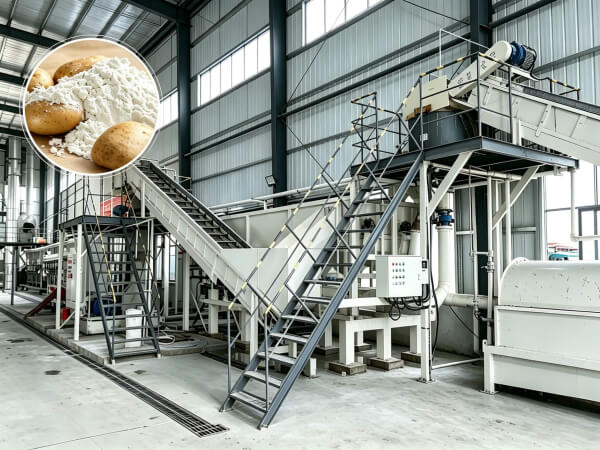 Potato starch processing machine