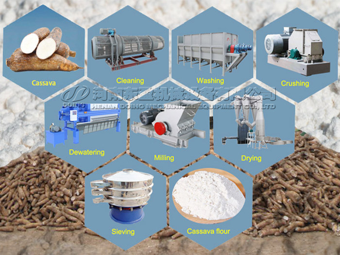 Newest cassava flour processing technology introduction