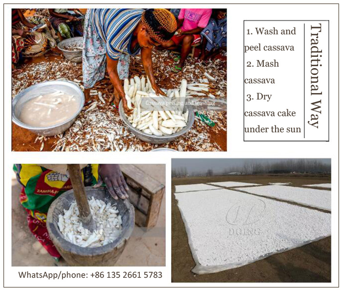 Cassava flour processing in Congo