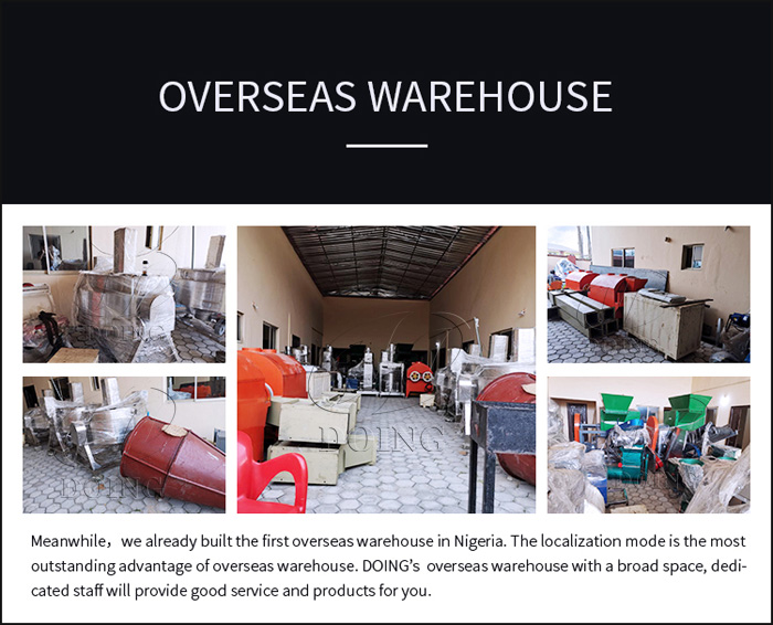 The cassava processing machine in Nigerian overseas office