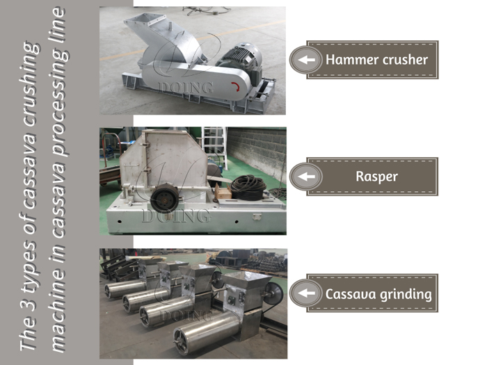 The 3 types of cassava crushing machine in cassava processing line