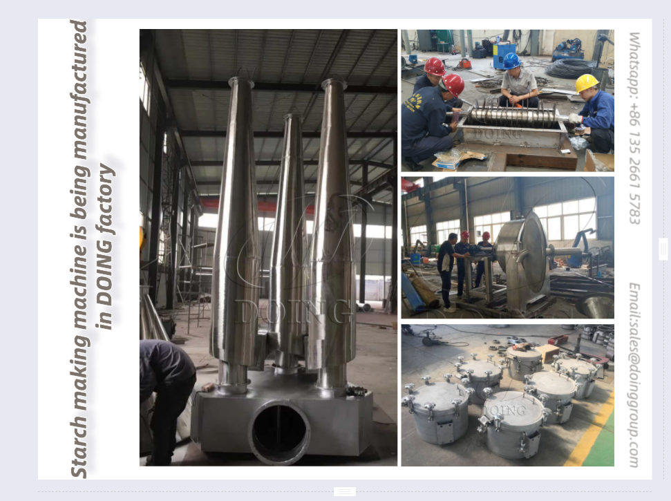 Starch making machine is being manufactured in DOING factory
