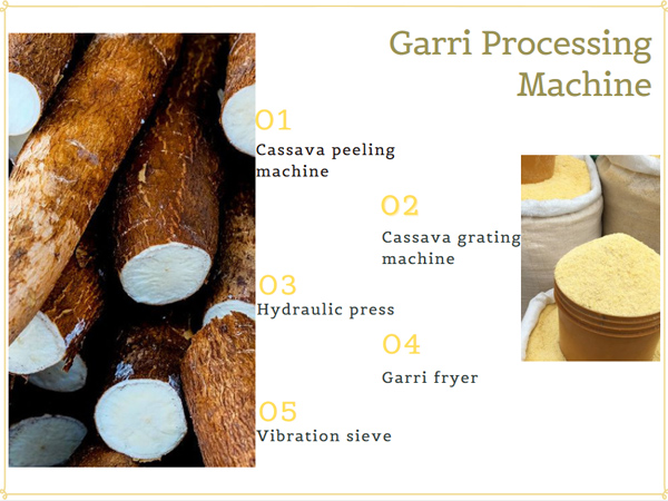 Garri making machine with new garri production process