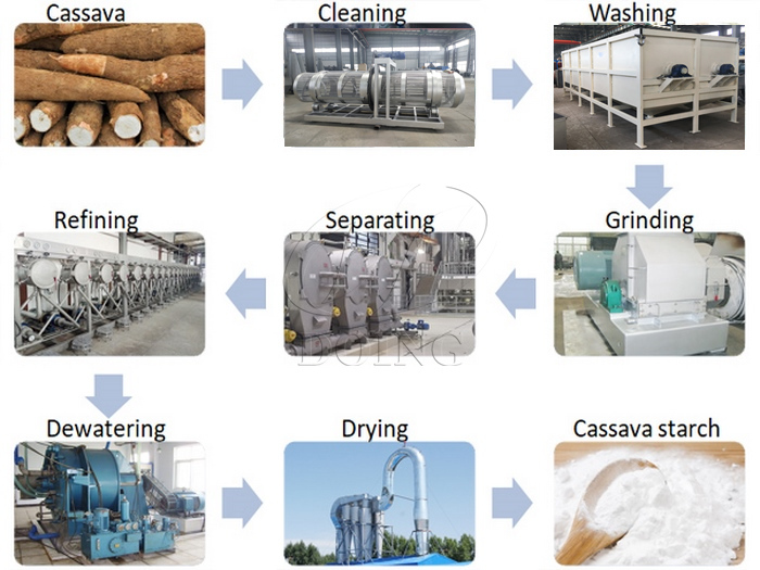 Cassava starch production
