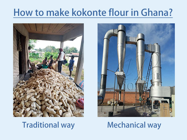 How to make kokonte flour in Ghana？
