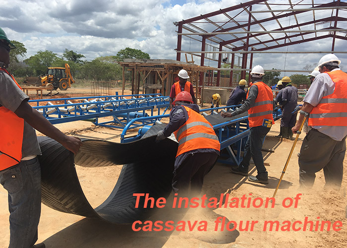  the installation of cassava flour machine
